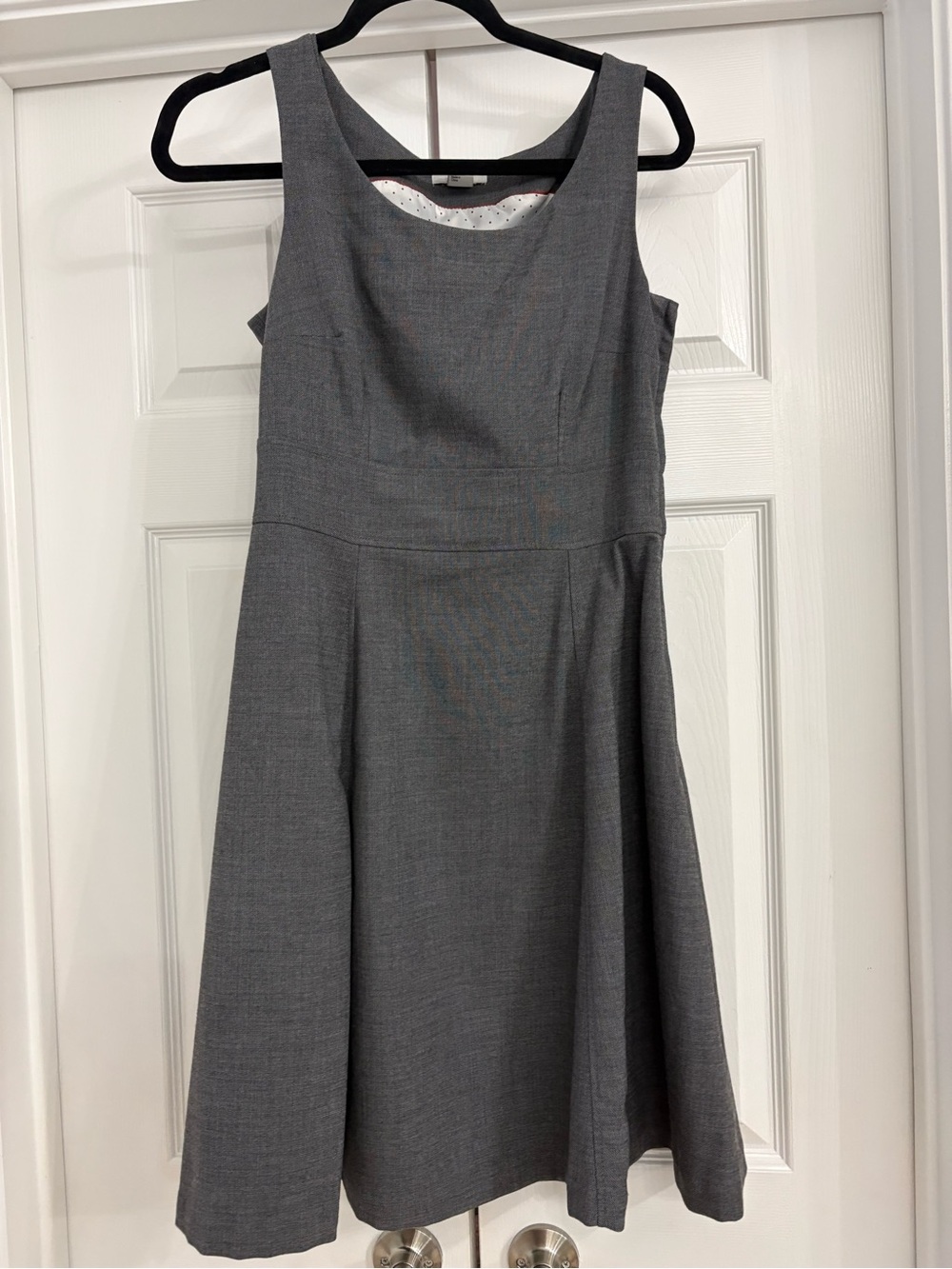 H&M Grey Sleeveless Asymmetrical Fit-and-Flare Dress